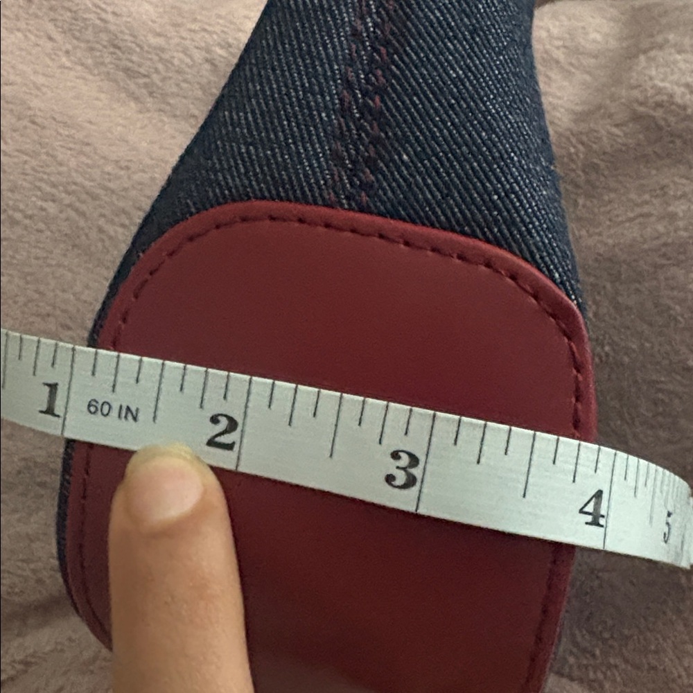 NWT Stylish Denim and Red Women's Bag - Picture 9 of 9